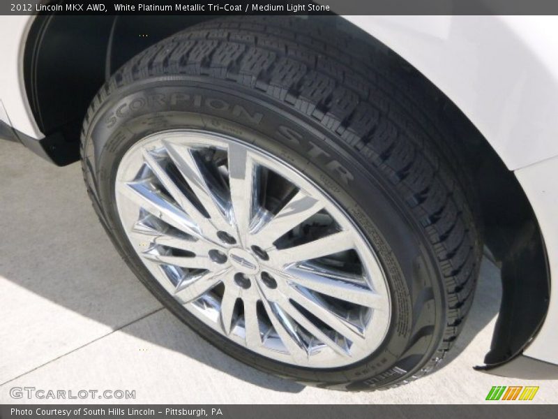 White Platinum Metallic Tri-Coat / Medium Light Stone 2012 Lincoln MKX AWD