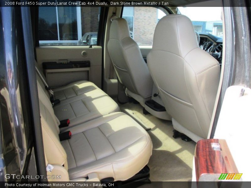 Dark Stone Brown Metallic / Tan 2008 Ford F450 Super Duty Lariat Crew Cab 4x4 Dually