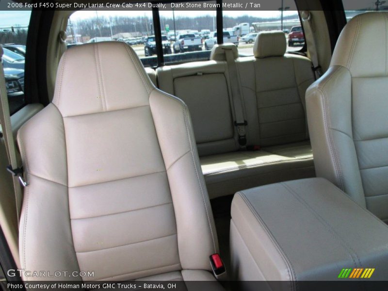 Dark Stone Brown Metallic / Tan 2008 Ford F450 Super Duty Lariat Crew Cab 4x4 Dually