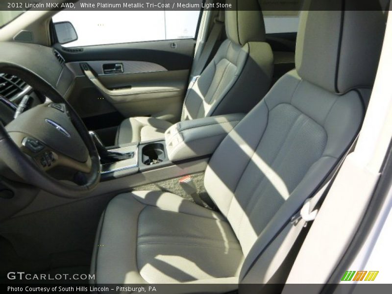 White Platinum Metallic Tri-Coat / Medium Light Stone 2012 Lincoln MKX AWD
