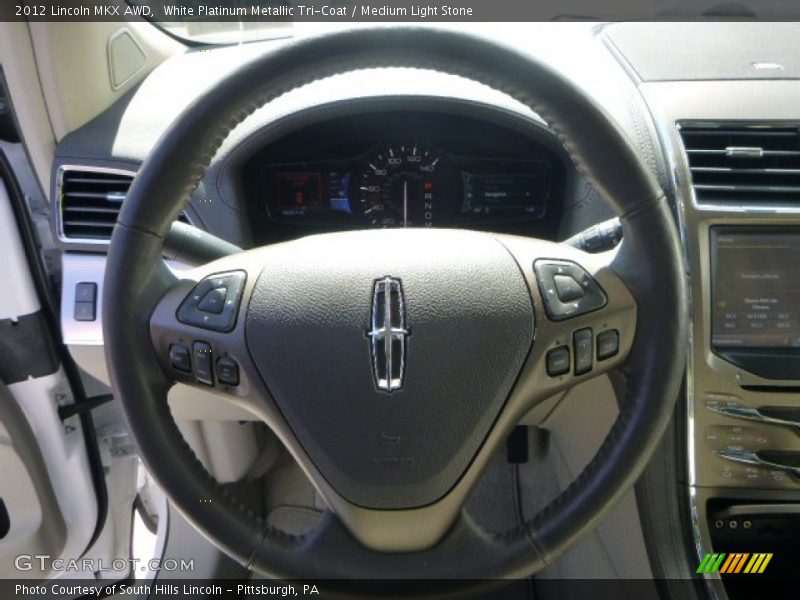 White Platinum Metallic Tri-Coat / Medium Light Stone 2012 Lincoln MKX AWD