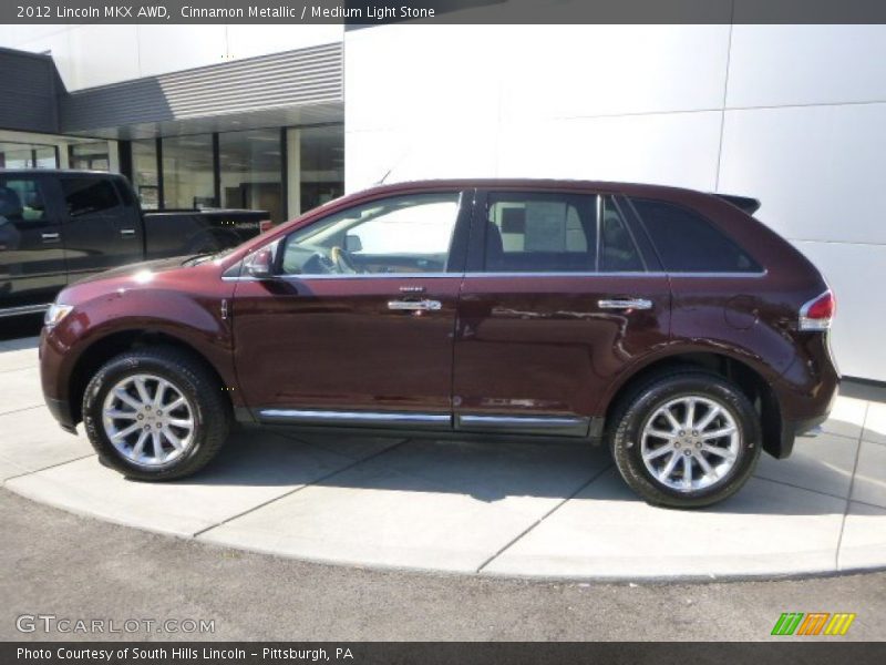 Cinnamon Metallic / Medium Light Stone 2012 Lincoln MKX AWD