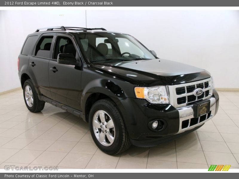 Ebony Black / Charcoal Black 2012 Ford Escape Limited 4WD