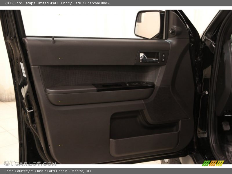 Ebony Black / Charcoal Black 2012 Ford Escape Limited 4WD