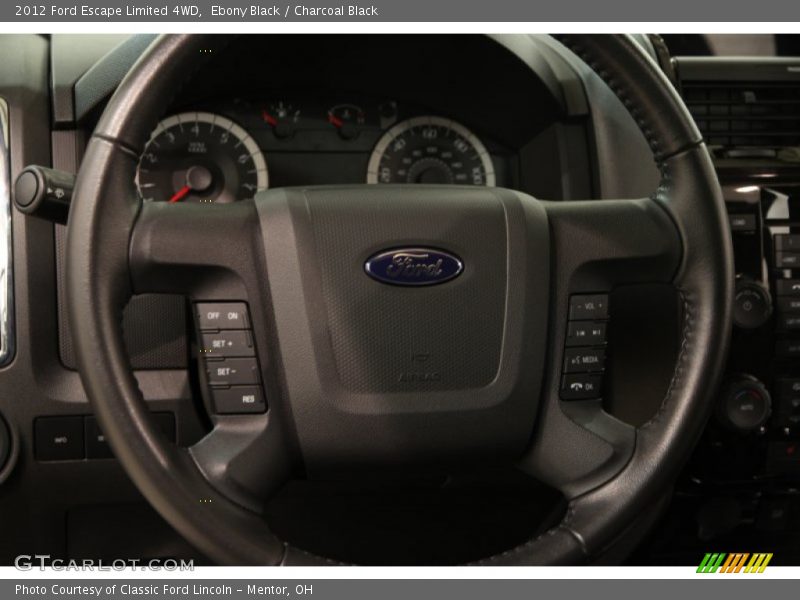 Ebony Black / Charcoal Black 2012 Ford Escape Limited 4WD