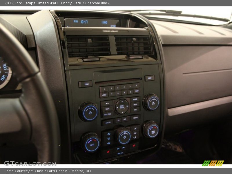 Ebony Black / Charcoal Black 2012 Ford Escape Limited 4WD