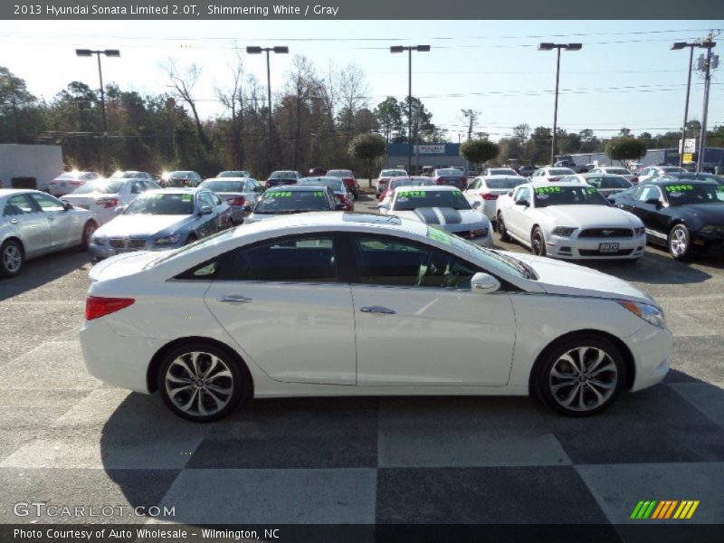 Shimmering White / Gray 2013 Hyundai Sonata Limited 2.0T