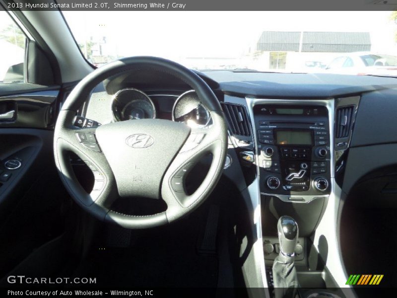 Shimmering White / Gray 2013 Hyundai Sonata Limited 2.0T