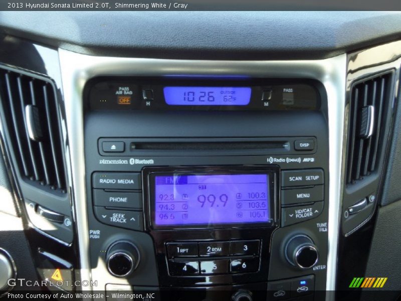 Shimmering White / Gray 2013 Hyundai Sonata Limited 2.0T