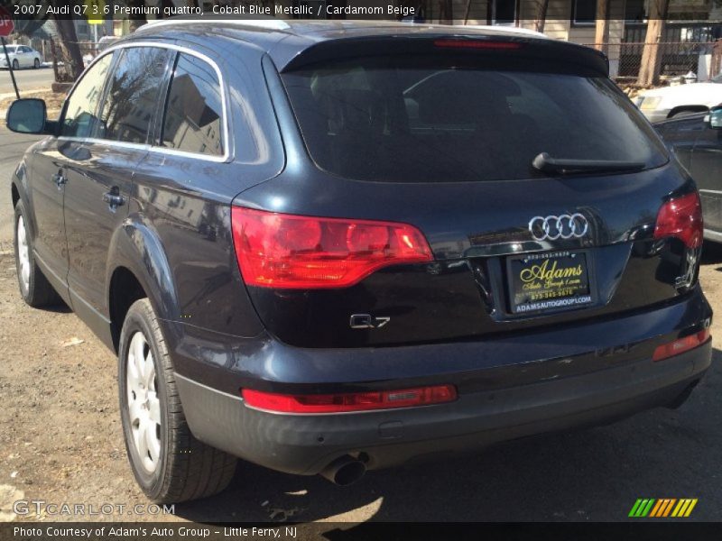 Cobalt Blue Metallic / Cardamom Beige 2007 Audi Q7 3.6 Premium quattro