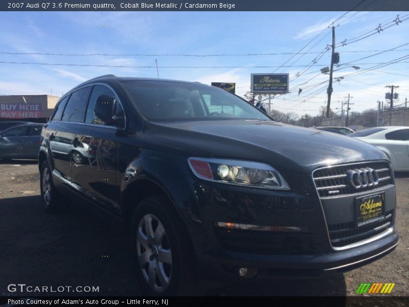 Cobalt Blue Metallic / Cardamom Beige 2007 Audi Q7 3.6 Premium quattro