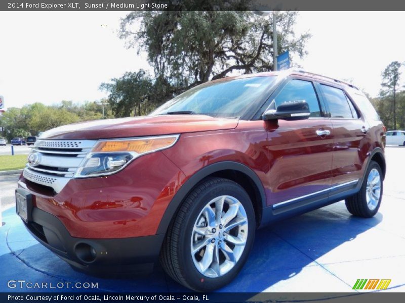 Sunset / Medium Light Stone 2014 Ford Explorer XLT