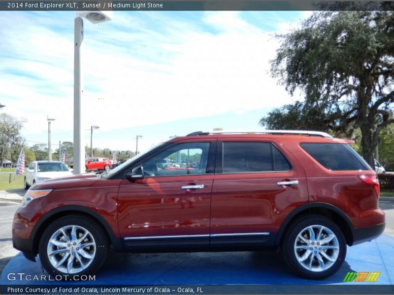 Sunset / Medium Light Stone 2014 Ford Explorer XLT