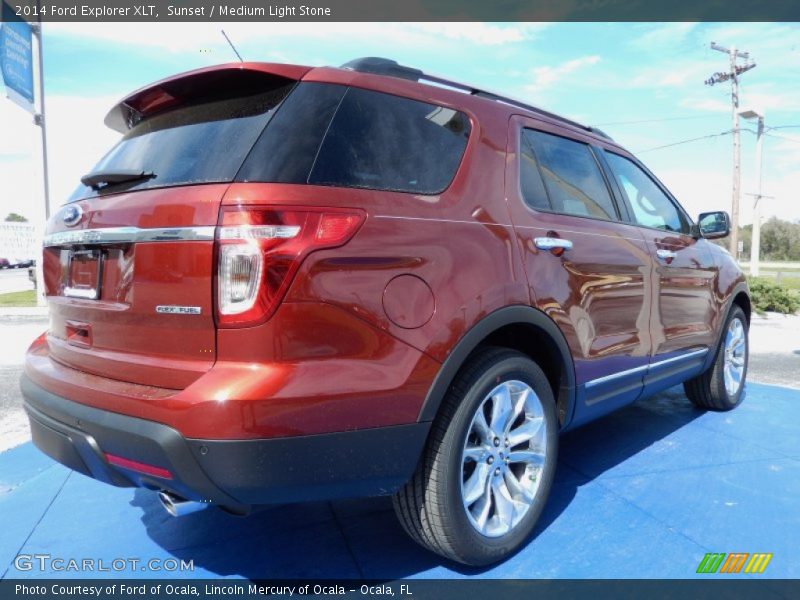 Sunset / Medium Light Stone 2014 Ford Explorer XLT
