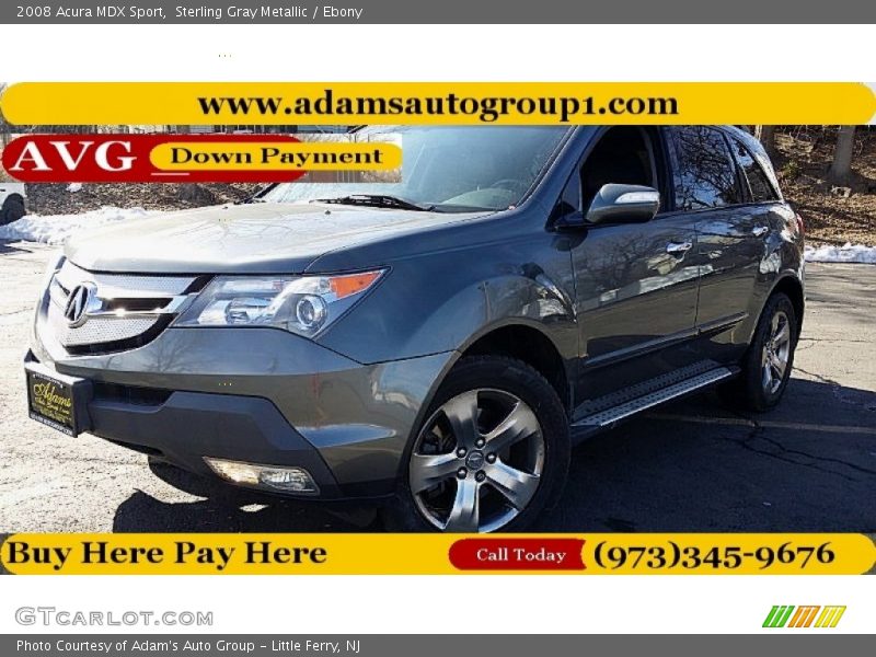 Sterling Gray Metallic / Ebony 2008 Acura MDX Sport