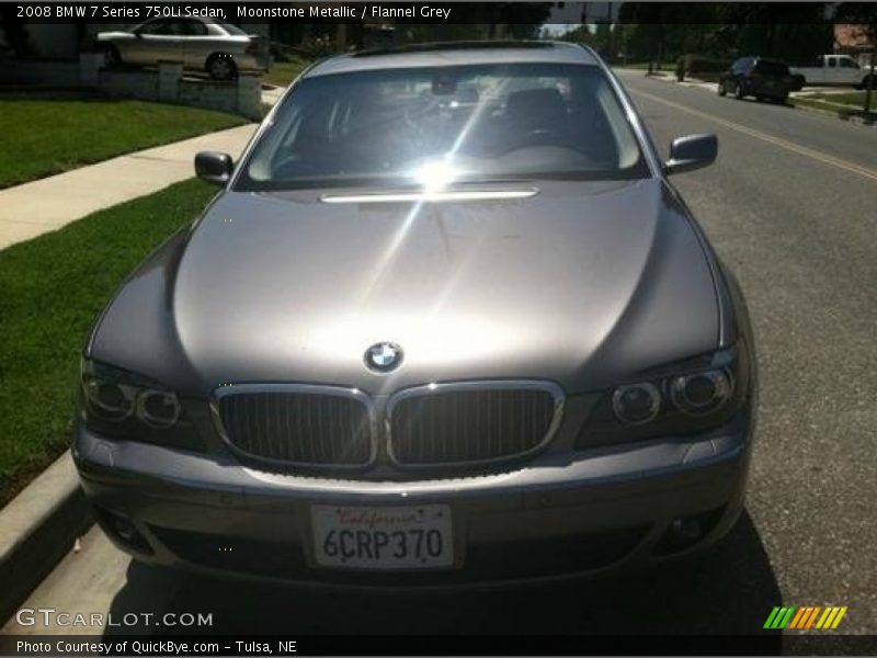 Moonstone Metallic / Flannel Grey 2008 BMW 7 Series 750Li Sedan