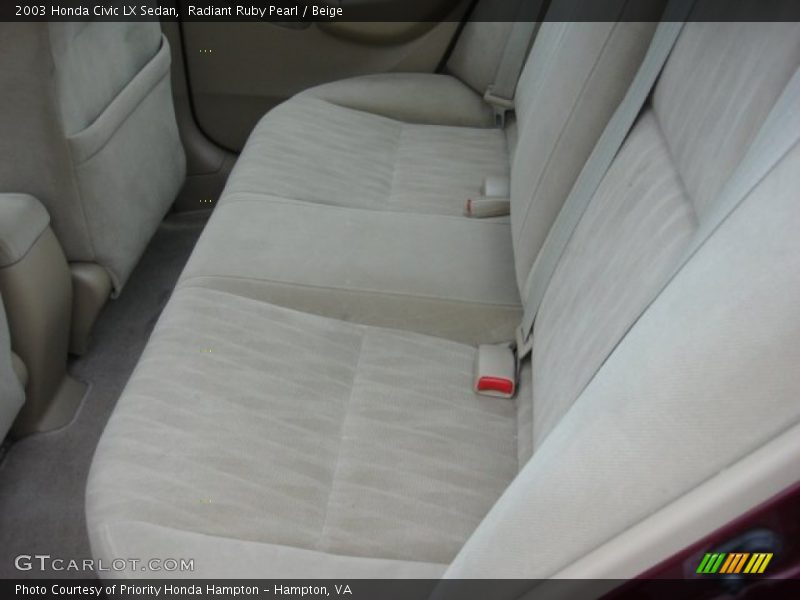 Radiant Ruby Pearl / Beige 2003 Honda Civic LX Sedan
