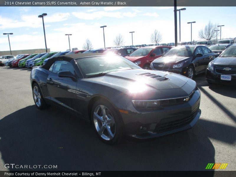 Ashen Gray Metallic / Black 2014 Chevrolet Camaro SS/RS Convertible