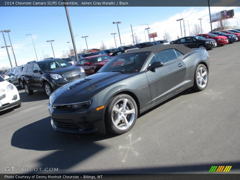 Ashen Gray Metallic / Black 2014 Chevrolet Camaro SS/RS Convertible