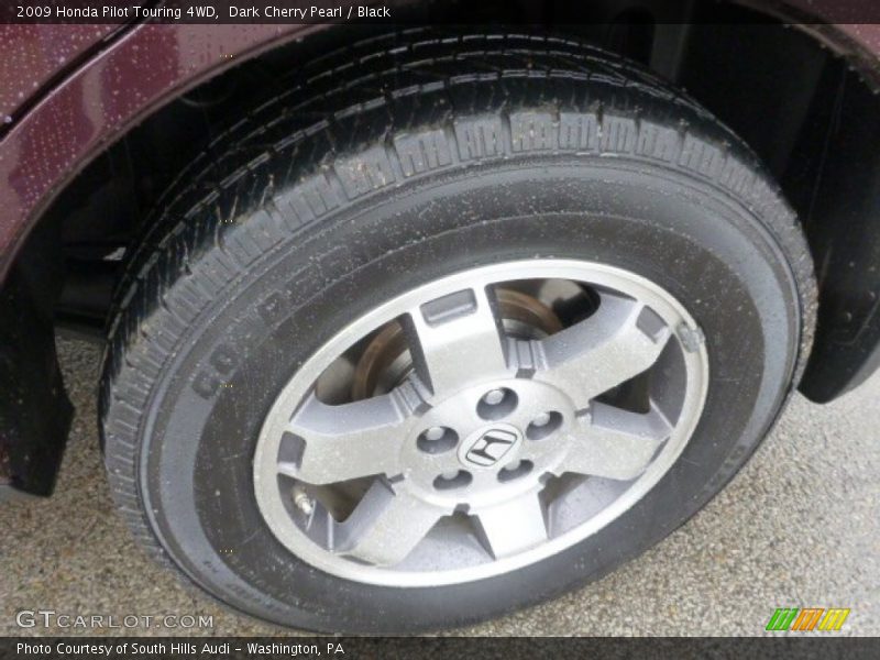 Dark Cherry Pearl / Black 2009 Honda Pilot Touring 4WD