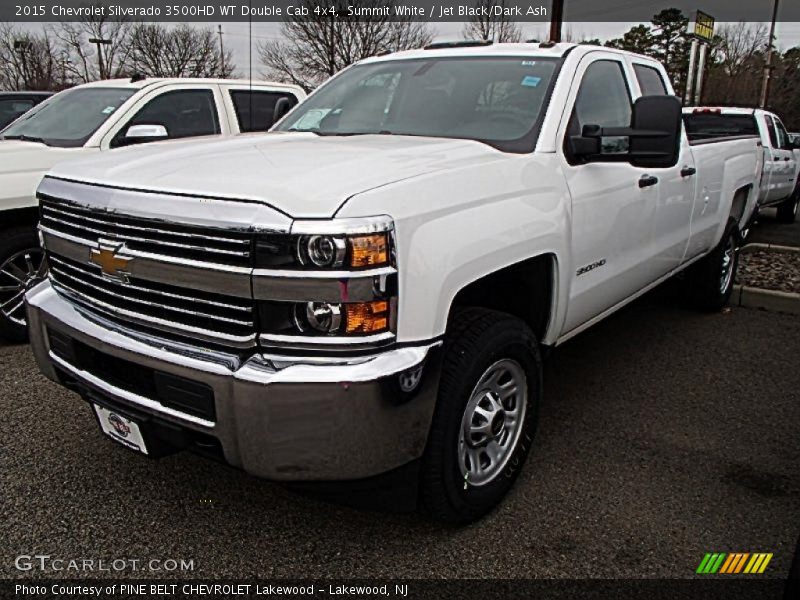 Summit White / Jet Black/Dark Ash 2015 Chevrolet Silverado 3500HD WT Double Cab 4x4