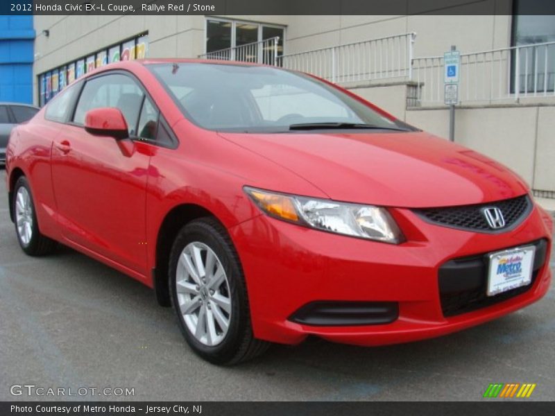 Rallye Red / Stone 2012 Honda Civic EX-L Coupe
