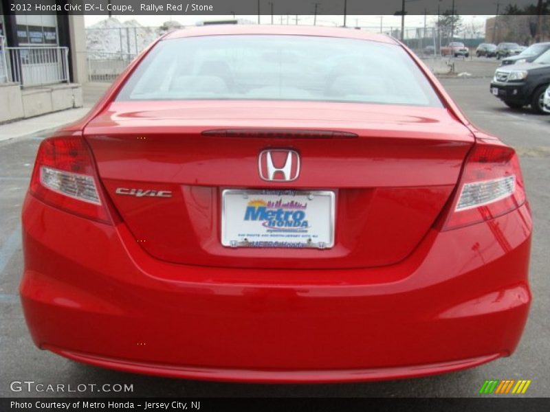 Rallye Red / Stone 2012 Honda Civic EX-L Coupe