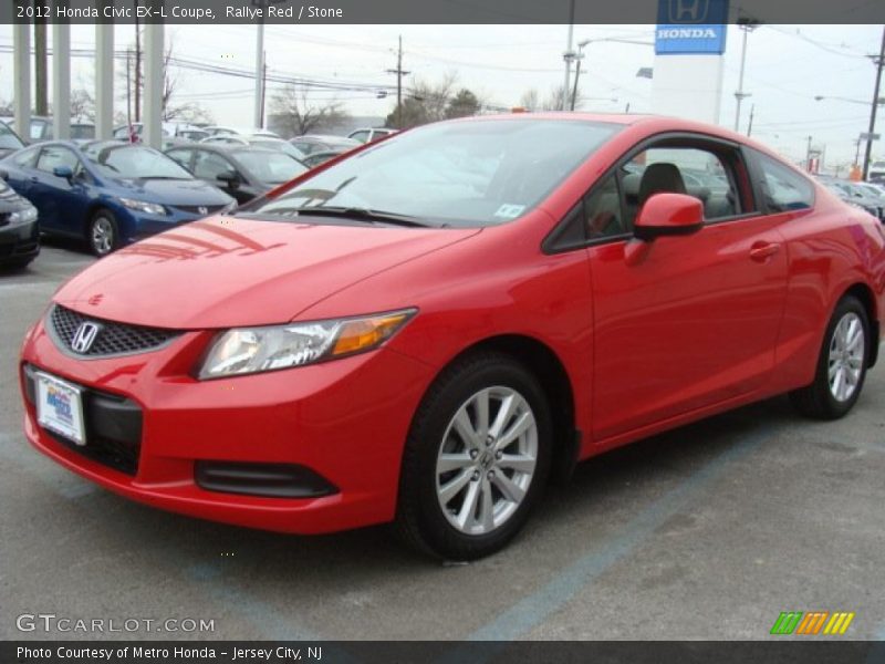 Rallye Red / Stone 2012 Honda Civic EX-L Coupe