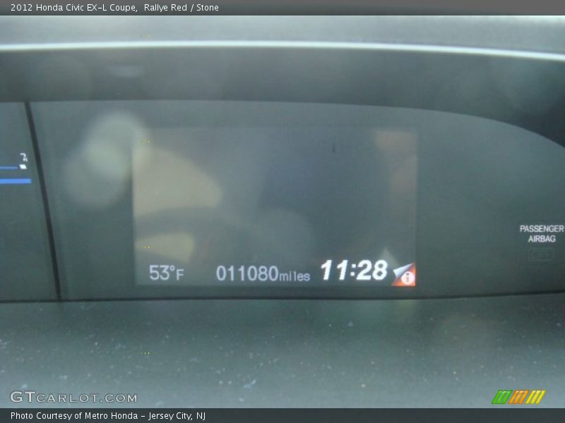 Rallye Red / Stone 2012 Honda Civic EX-L Coupe
