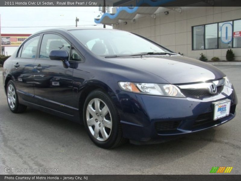 Royal Blue Pearl / Gray 2011 Honda Civic LX Sedan