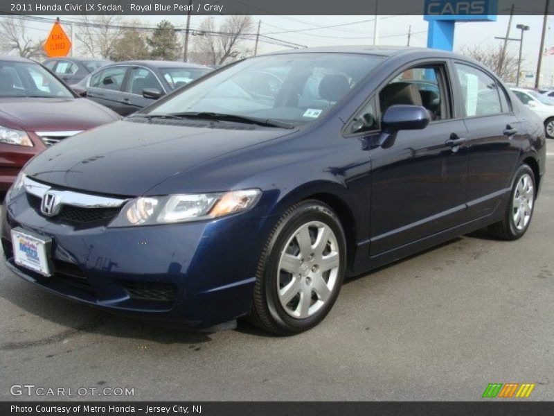 Royal Blue Pearl / Gray 2011 Honda Civic LX Sedan