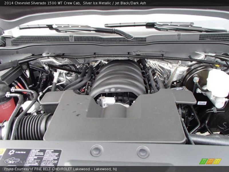 Silver Ice Metallic / Jet Black/Dark Ash 2014 Chevrolet Silverado 1500 WT Crew Cab