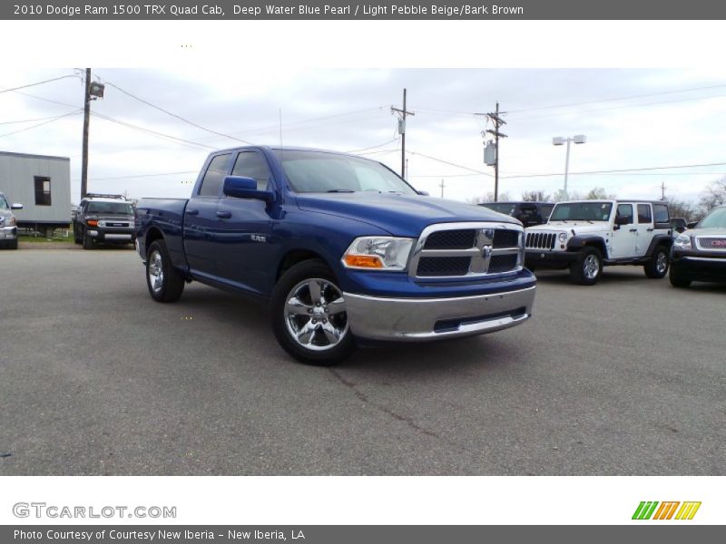 Deep Water Blue Pearl / Light Pebble Beige/Bark Brown 2010 Dodge Ram 1500 TRX Quad Cab