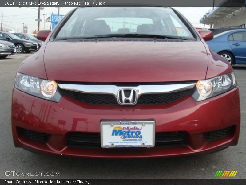 Tango Red Pearl / Black 2011 Honda Civic LX-S Sedan