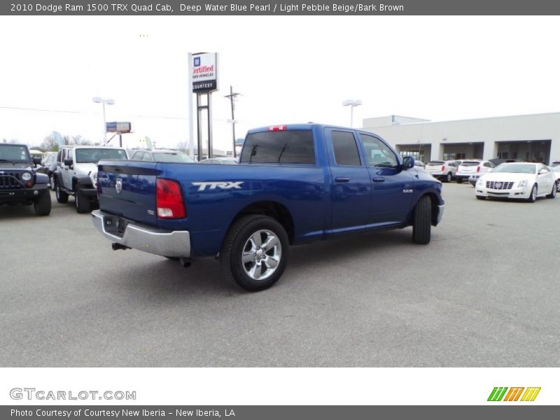 Deep Water Blue Pearl / Light Pebble Beige/Bark Brown 2010 Dodge Ram 1500 TRX Quad Cab