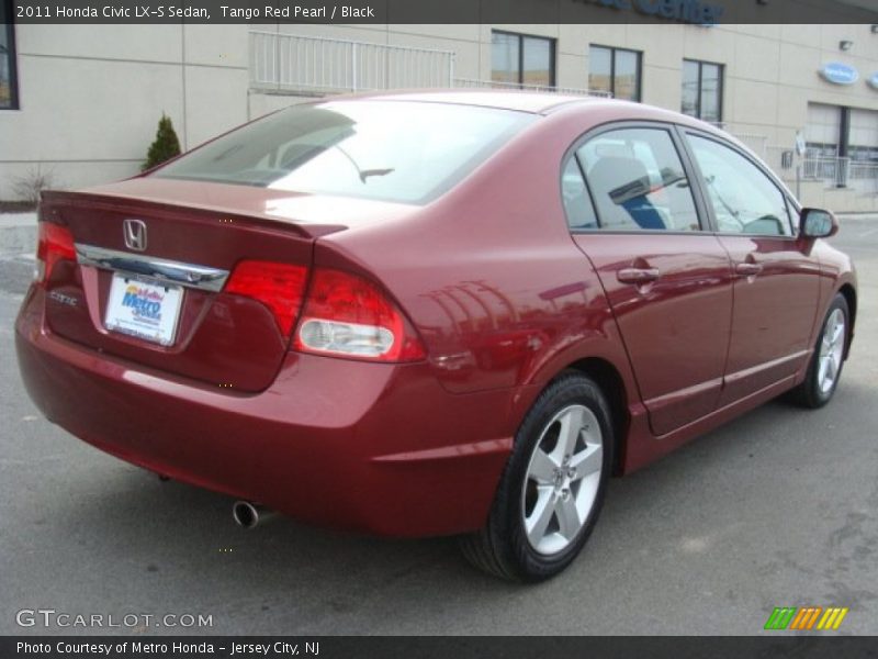 Tango Red Pearl / Black 2011 Honda Civic LX-S Sedan
