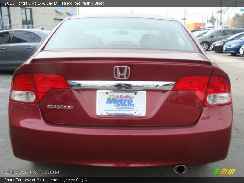 Tango Red Pearl / Black 2011 Honda Civic LX-S Sedan