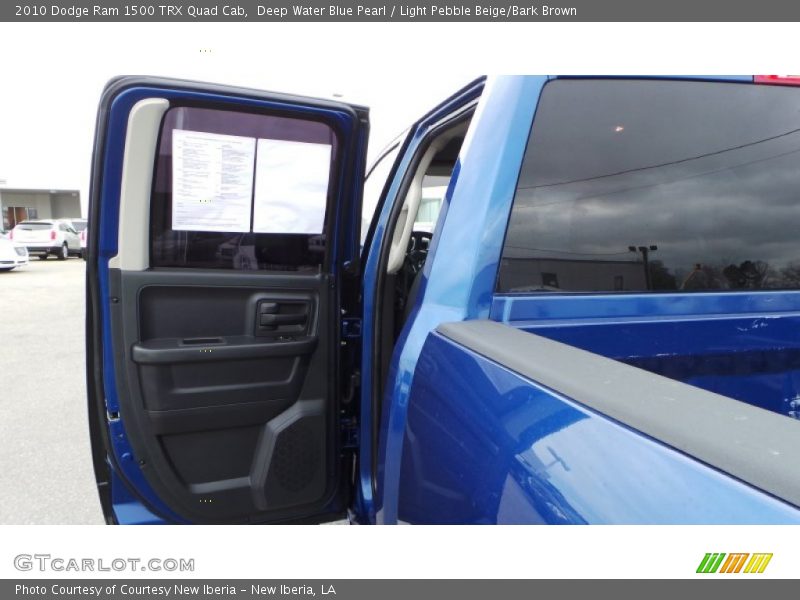 Deep Water Blue Pearl / Light Pebble Beige/Bark Brown 2010 Dodge Ram 1500 TRX Quad Cab
