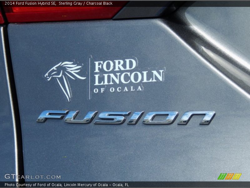 Sterling Gray / Charcoal Black 2014 Ford Fusion Hybrid SE