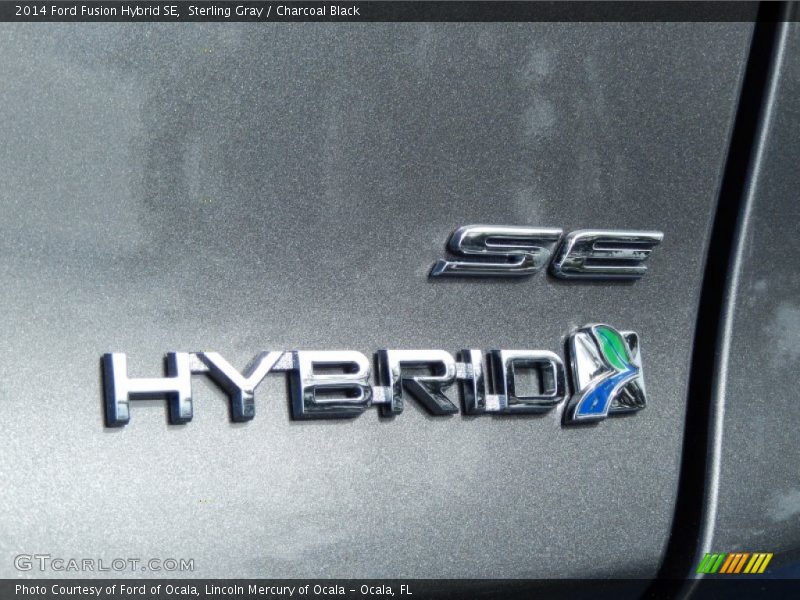 Sterling Gray / Charcoal Black 2014 Ford Fusion Hybrid SE
