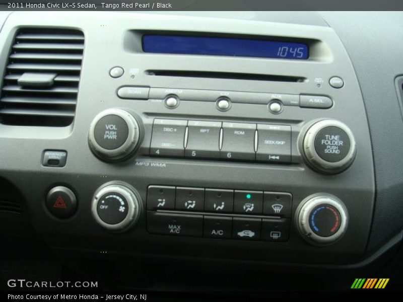 Tango Red Pearl / Black 2011 Honda Civic LX-S Sedan