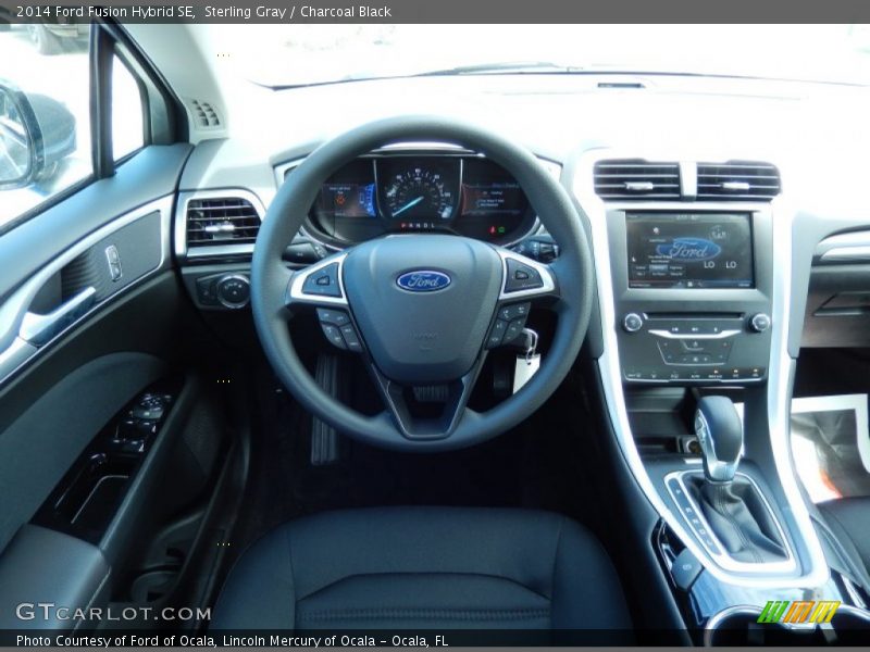 Sterling Gray / Charcoal Black 2014 Ford Fusion Hybrid SE