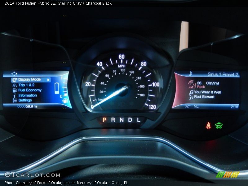 Sterling Gray / Charcoal Black 2014 Ford Fusion Hybrid SE