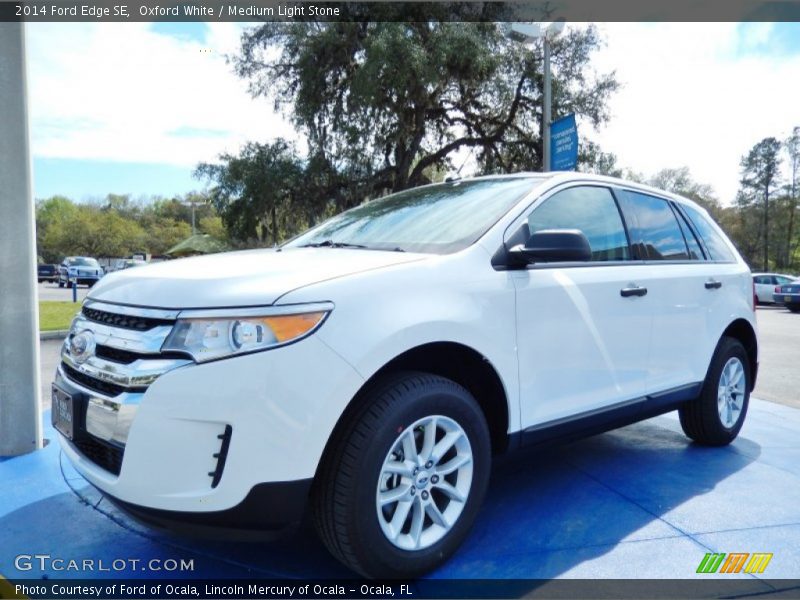 Oxford White / Medium Light Stone 2014 Ford Edge SE