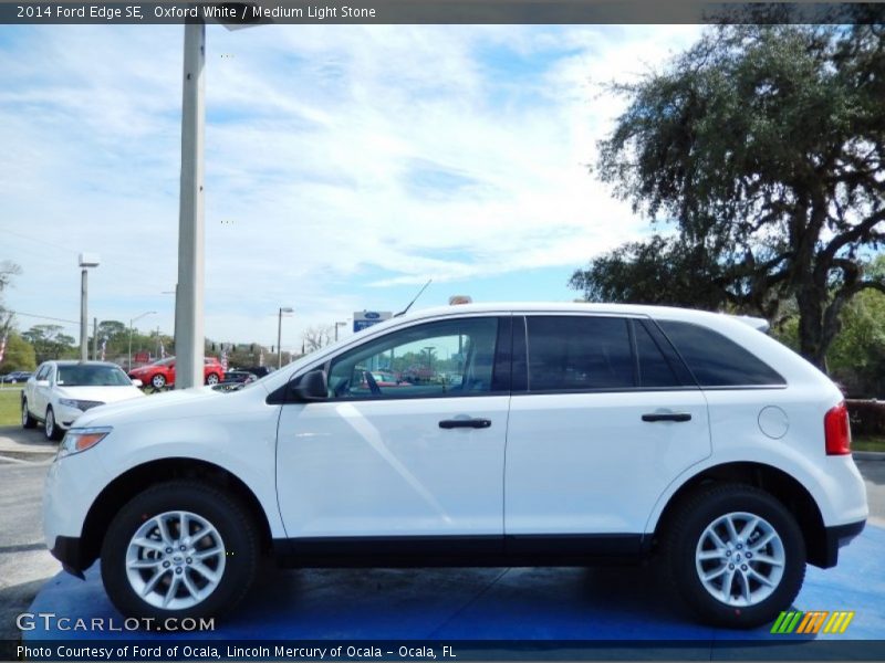 Oxford White / Medium Light Stone 2014 Ford Edge SE