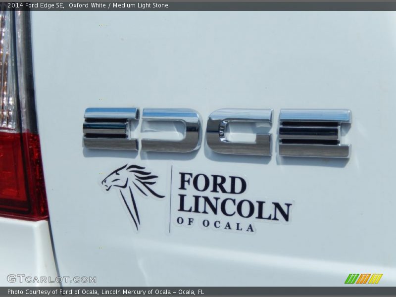 Oxford White / Medium Light Stone 2014 Ford Edge SE