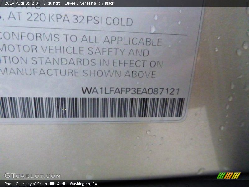 Cuvee Silver Metallic / Black 2014 Audi Q5 2.0 TFSI quattro