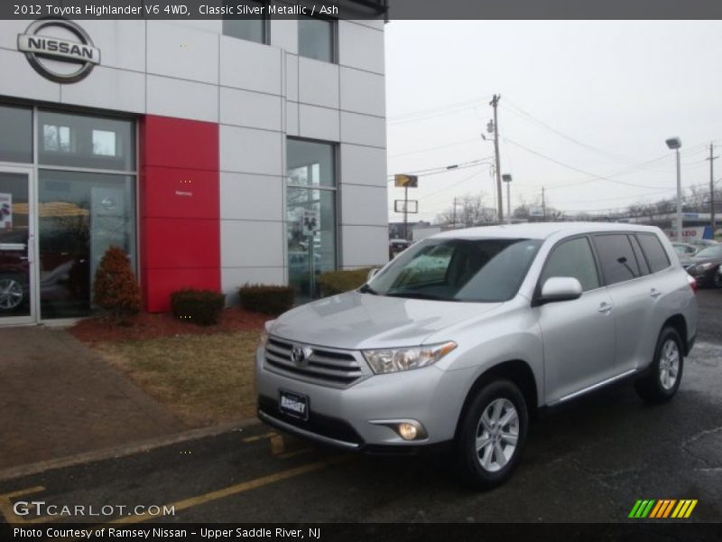 Classic Silver Metallic / Ash 2012 Toyota Highlander V6 4WD