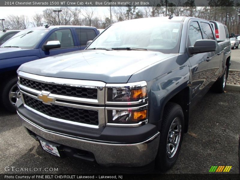 Blue Granite Metallic / Jet Black 2014 Chevrolet Silverado 1500 WT Crew Cab 4x4