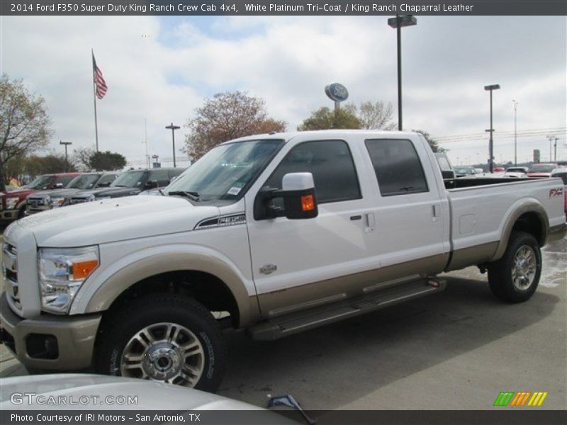White Platinum Tri-Coat / King Ranch Chaparral Leather 2014 Ford F350 Super Duty King Ranch Crew Cab 4x4